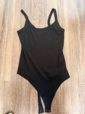 Abercrombie & Fitch Black Ribbed Tank Bodysuit